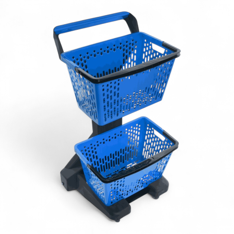 Carrinho Plástico 54L com 2 Cestos 107-004