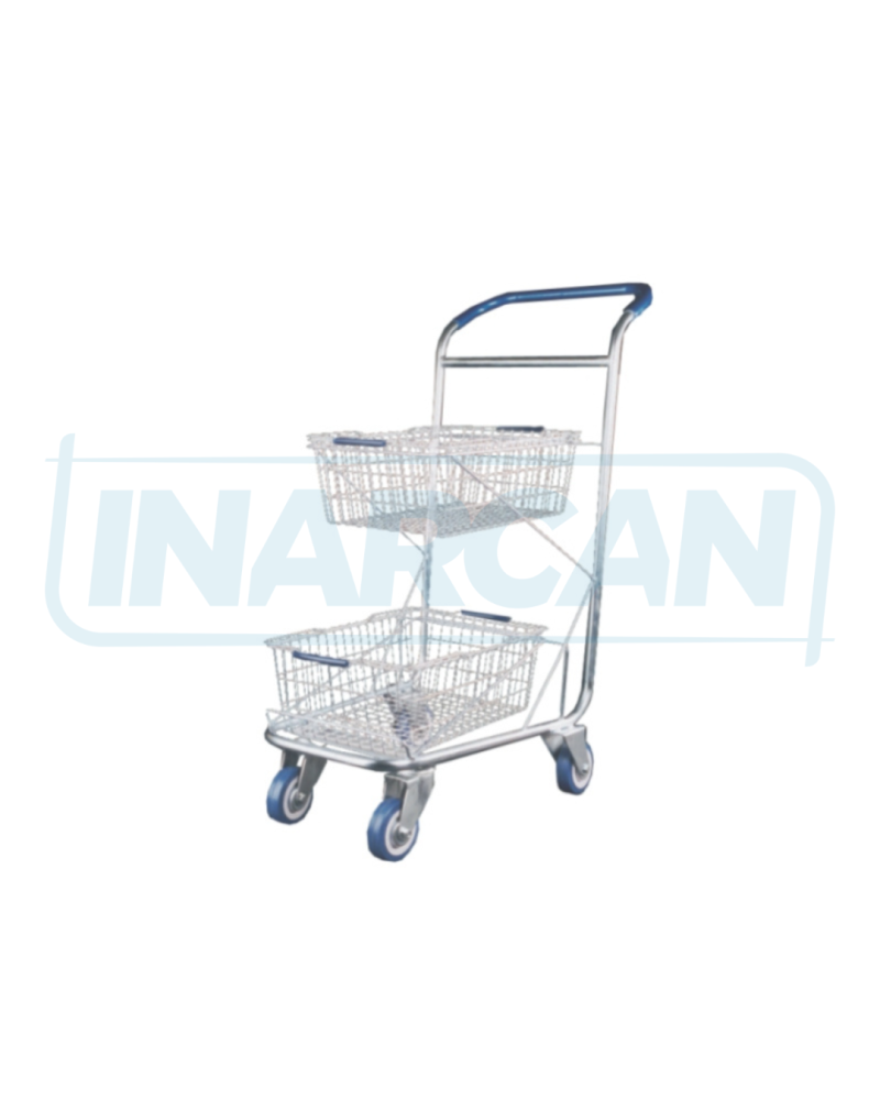 Carrinho Supermercado Transporte Cesto Compras 107-002