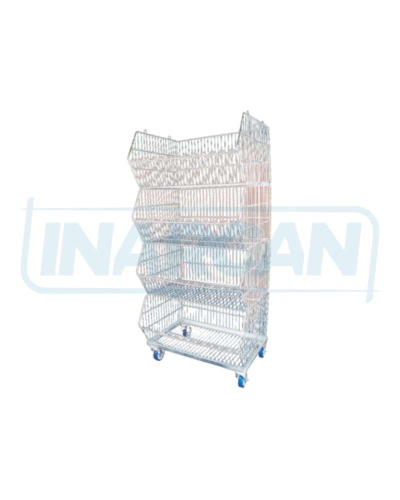 Expositor 4 Cestos com rodas 301-001
