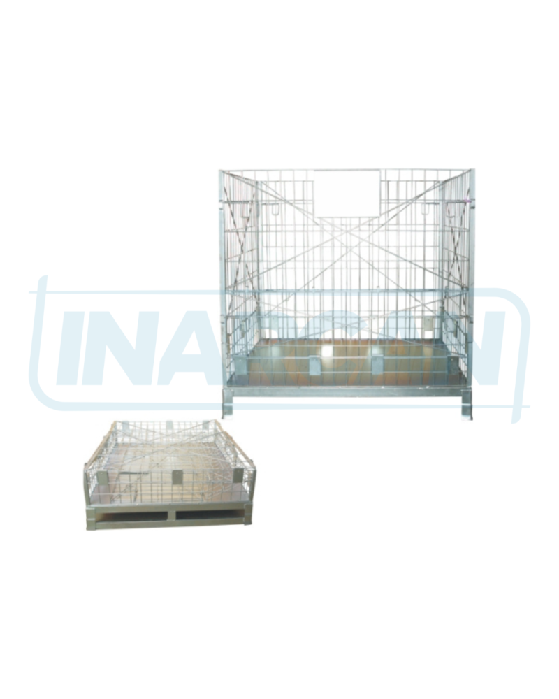 Container Pallet 500kg Fundo de Chapa 304-003