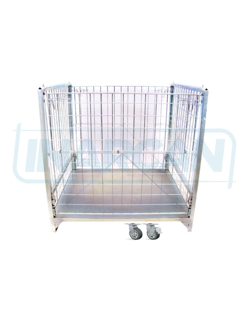 Container Pallet Empilhável com Chapa e Rodas 307-031