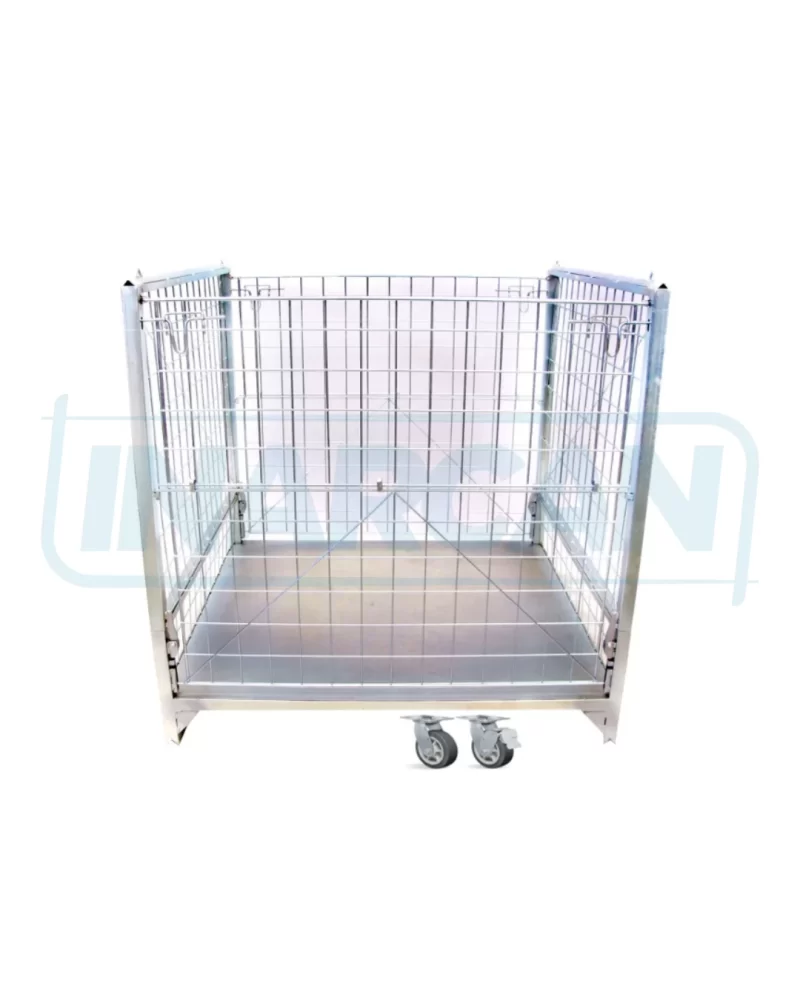 Container Pallet Empilhável com Chapa e Rodas 307-026