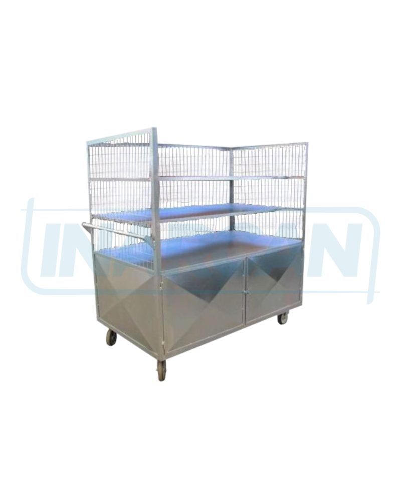 Carrinho Armário Fechado com Prateleiras 236-001