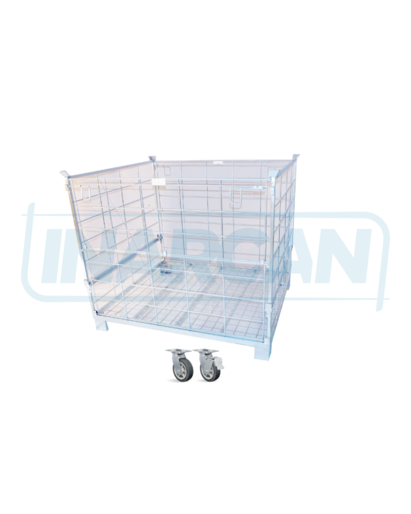 Container Pallet Empilhável 700kg com Rodas 307-039