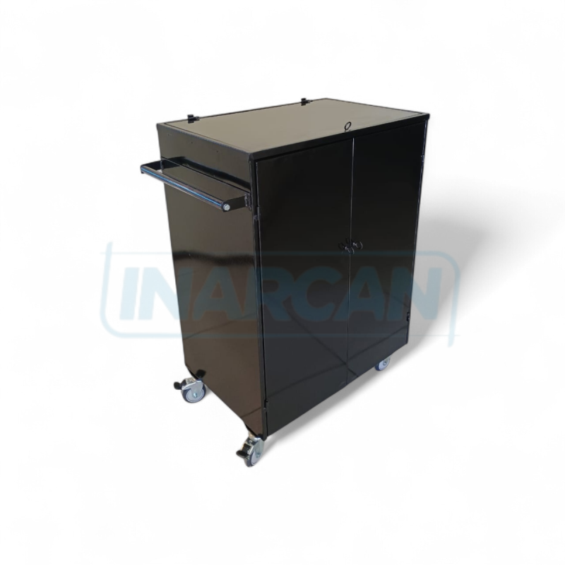 Carrinho Armário 2 Prateleiras c/ Porta Objetos 228-004